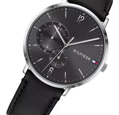 Tommy Hilfiger Brooklyn Black Dial Black Leather Strap Watch for Men - 1791509 Buy Now By Tommy Hilfiger