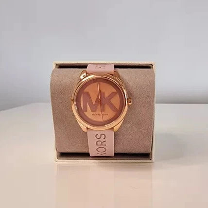 Michael Kors Janelle Three Hand Rose Gold Dial Pink Rubber Strap Watch For Women - MK7139 Buy Now By Michael Kors