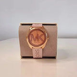 Michael Kors Janelle Three Hand Rose Gold Dial Pink Rubber Strap Watch For Women - MK7139 Buy Now By Michael Kors