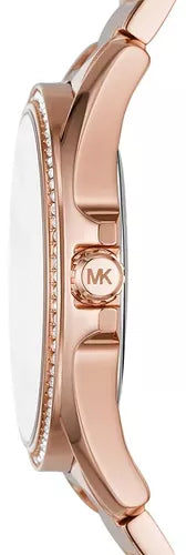 Michael Kors Kacie Three Hand Black Dial Rose Gold Steel Strap Watch for Women - MK6930 Buy Now By Michael Kors