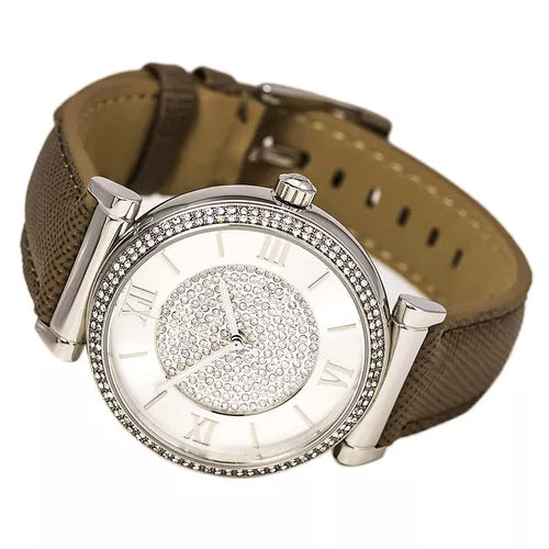 Michael Kors Caitlin Quartz Silver Dial Gray Leather Strap Watch For Women - MK2377 Buy Now By Michael Kors