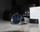 Armani Exchange Hampton Chronograph Blue Dial Silver Steel Strap Watch For Men - AX2178 Buy Now By Armani Exchange