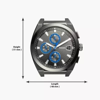 Fossil Everett Chronograph Grey Dial Grey Steel Strap Watch for Men - FS5830 Buy Now By Fossil
