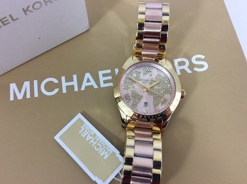 Michael Kors Layton Rose Gold Dial Gold Stainless Steel Strap Watch for Women - MK6476 Buy Now By Michael Kors