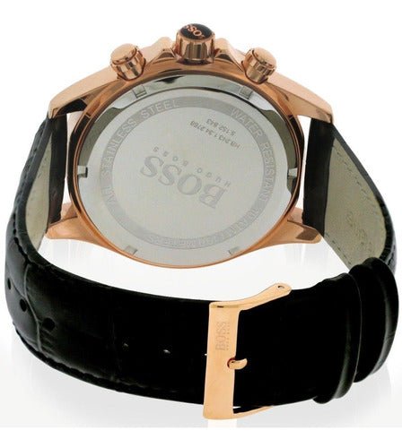 Hugo Boss Ikon Black Dial Black Leather Strap Watch for Men - 1513179 Buy Now By Hugo Boss