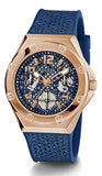 Guess Asteria Multifunction Blue Dial Blue Rubber Strap Watch For Women - GW0620L3 Buy Now By Guess