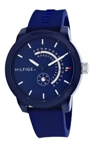 Tommy Hilfiger Denim Quartz Blue Dial Blue Rubber Strap Watch for Men - 1791482 Buy Now By Tommy Hilfiger