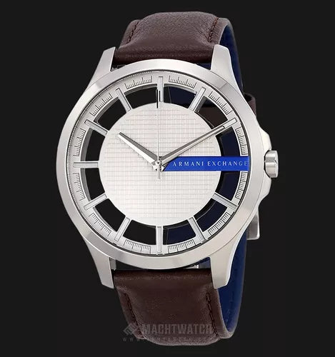 Armani Exchange Hampton Chronograph White Dial Brown Leather Strap Watch For Men - AX2187 Buy Now By Armani Exchange