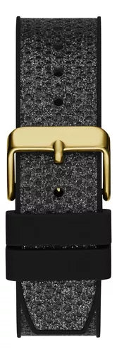 Guess Asteria Multifunction Gold Dial Black Rubber Strap Watch For Women - GW0620L2 Buy Now By Guess