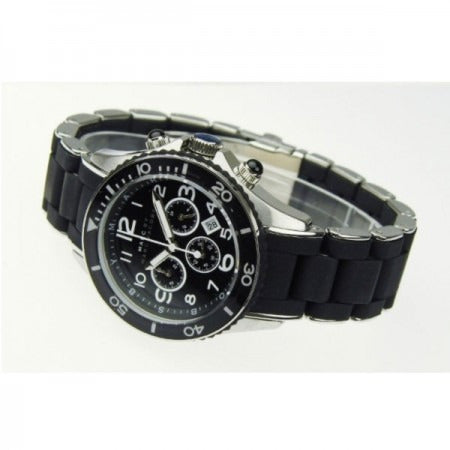 Marc Jacobs Rock Chronograph Black Dial Black Silicone Strap Watch for Women - MBM2551 Buy Now By Marc Jacobs