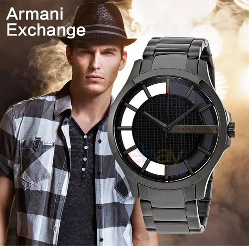 Armani Exchange Hampton Chronograph Black Dial Black Steel Strap Watch For Men - AX2189 Buy Now By Armani Exchange