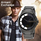 Armani Exchange Hampton Chronograph Black Dial Black Steel Strap Watch For Men - AX2189 Buy Now By Armani Exchange