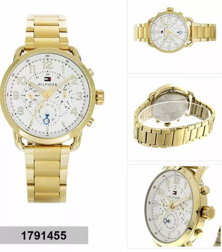 Tommy Hilfiger Quartz White Dial Gold Steel Strap Watch for Men - 1791455 Buy Now By Tommy Hilfiger
