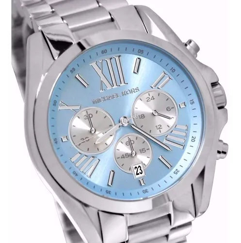 Michael Kors Bradshaw Chronograph Blue Dial Silver Steel Strap Watch For Women - MK6099 Buy Now By Michael Kors