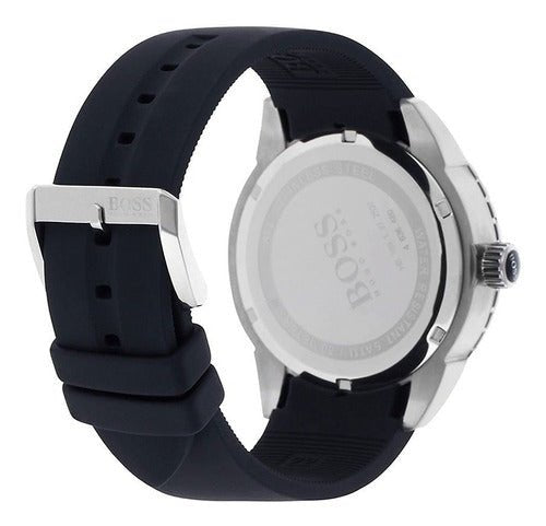 Hugo Boss Volane Grey Dial Black Silicone Strap Watch for Men - 1513953 Buy Now By Hugo Boss