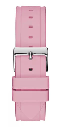 Guess Zena Quartz White Dial Pink Rubber Strap Watch For Women - W1094L4 Buy Now By Guess