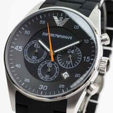 Emporio Armani Sportivo Chronograph Black Dial Black Strap Watch For Men - AR5858 Buy Now By Emporio Armani