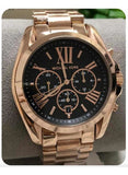 Michael Kors Bradshaw Black Dial Rose Gold Steel Strap Watch for Women - MK5854 Buy Now By Michael Kors
