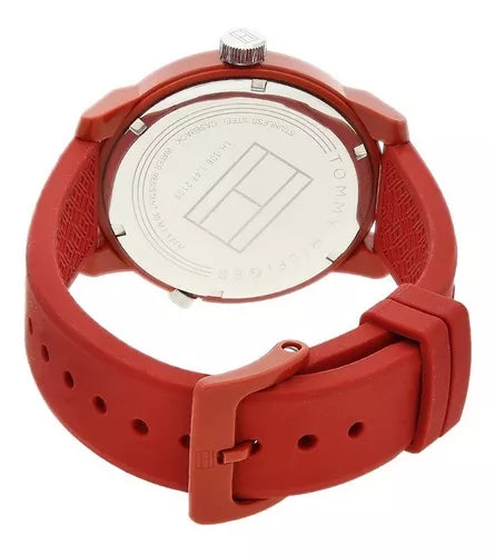 Tommy Hilfiger Denim Quartz Red Dial Red Rubber Strap Watch for Men - 1791323 Buy Now By Tommy Hilfiger
