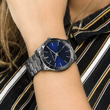 Michael Kors Slim Runway Blue Dial Grey Steel Strap Watch For Men - MK8584 Buy Now By Michael Kors