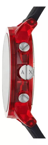 Armani Exchange Outerbanks Chronograph Black Dial Black Silicone Strap Watch For Men - AX1338 Buy Now By Armani Exchange