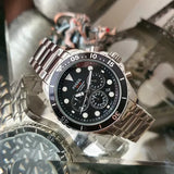 Fossil FB-03 Chronograph Black Dial Silver Steel Strap Watch for Men - FS5725 Buy Now By Fossil