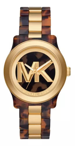 Michael Kors Runway Three-Hand Brown Dial Two Tone Steel Strap Watch for Women - MK7354 Buy Now By Michael Kors