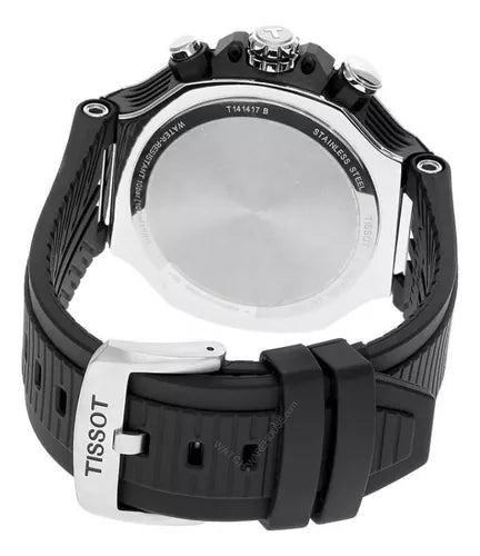 Tissot T Race Chronograph White Dial Black Rubber Strap Watch For Men - T141.417.17.011.00 Buy Now By Tissot