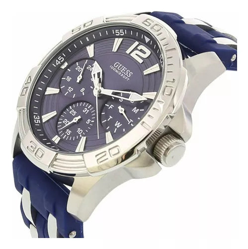 Guess Oasis Multifunction Blue Dial Two Tone Steel Strap Watch for Men- W0366G2 Buy Now By Guess