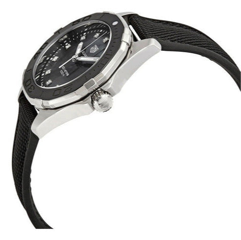 Tag Heuer Aquaracer Quartz Mother of Pearl Black Dial Black NATO Strap Watch for Women - WAY131M.FT6092 Buy Now By Tag Heuer