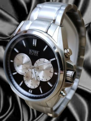 Hugo Boss Driver Black Dial Silver Steel Strap Watch for Men - 1512883 Buy Now By Hugo Boss