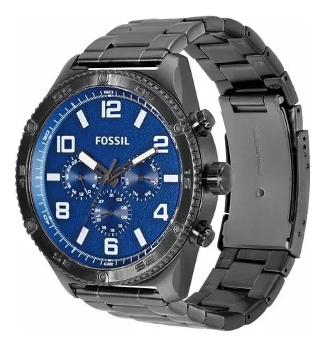 Fossil Brox Multifunction Blue Dial Grey Steel Strap Watch for Men - BQ2798 Buy Now By Fossil