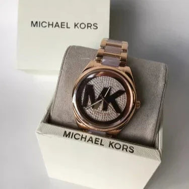 Michael Kors Janelle Three Hand Rose Gold Dial Two Tone Steel Strap Watch For Women - MK7089 Buy Now By Michael Kors