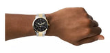 Fossil Neutra Moonphase Multifunction Black Dial Two Tone Steel Strap Watch for Men - FS5906 Buy Now By Fossil
