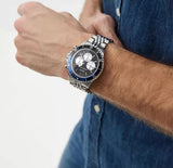 Michael Kors Bayville Chronograph Black Dial Silver Steel Strap Watch For Men - MK8749 Buy Now By Michael Kors