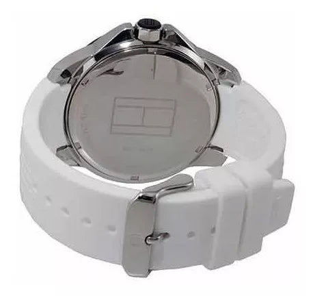 Tommy Hilfiger Sport Black Dial White Rubber Strap Watch for Men - 1790986 Buy Now By Tommy Hilfiger