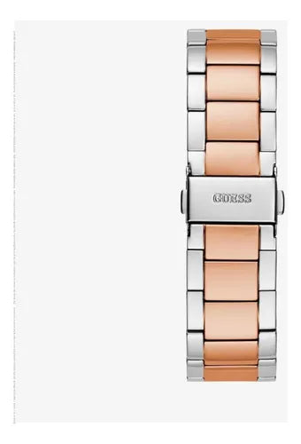 Guess Sunray Multifunction Crystals Silver Dial Two Tone Steel Strap Watch For Women - GW0616L3 Buy Now By Guess