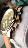Michael Kors Lexington Chronograph Gold Dial Brown Leather Strap Watch For Men - MK8447 Buy Now By Michael Kors
