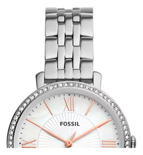 Fossil Jacqueline Multifunction Moonphase White Dial Silver Steel Strap Watch for Women - ES5164 Buy Now By Fossil