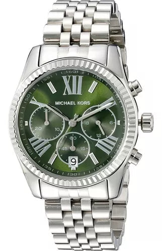Michael Kors Lexington Quartz Green Dial Silver Steel Strap Watch For Women - MK6222 Buy Now By Michael Kors