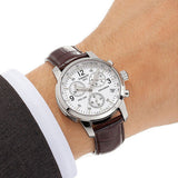 Tissot T Race PRC 200 Chronograph White Dial Brown Leather Strap Watch for Men - T17.1.516.32 Buy Now By Tissot