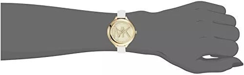 Michael Kors Slim Runway Quartz Gold Dial White Leather Strap Watch For Women - MK2389 Buy Now By Michael Kors