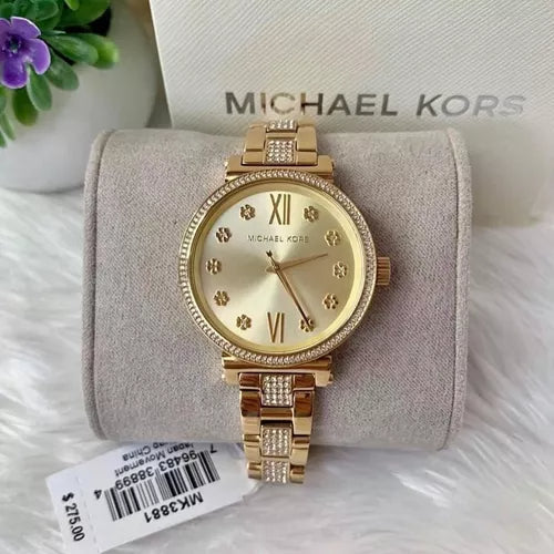 Michael Kors Sofie Quartz Gold Dial Gold Steel Strap Watch For Women - MK3881 Buy Now By Michael Kors