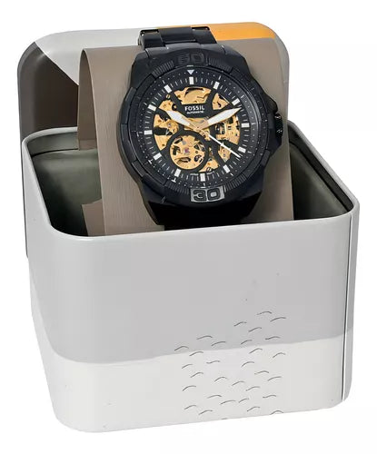 Fossil Bronson Automatic Skeleton Black Dial Black Steel Strap Watch for Men - ME3217 Buy Now By Fossil