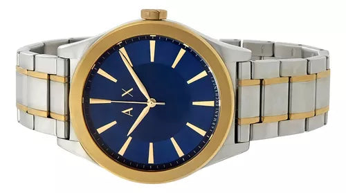 Armani Exchange Nico Quartz Blue Dial Two Tone Steel Strap Watch For Men - AX2332 Buy Now By Armani Exchange