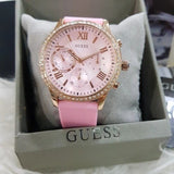 Guess Solar Rose Gold Dial Pink Rubber Strap Watch For Women - W1135L2 Buy Now By Guess
