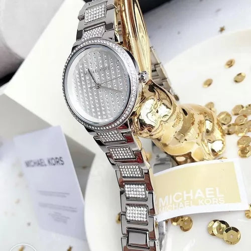 Michael Kors Gabbi Quartz Crystals Silver Dial Silver Steel Strap Watch For Women - MK3984 Buy Now By Michael Kors