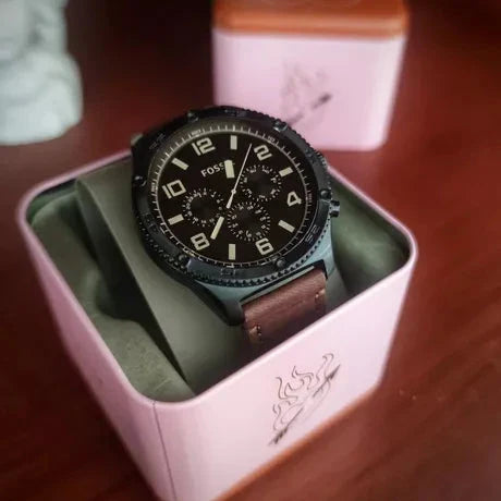 Fossil Brox Multifunction Brown Dial Brown Leather Strap Watch for Men - BQ2802 Buy Now By Fossil