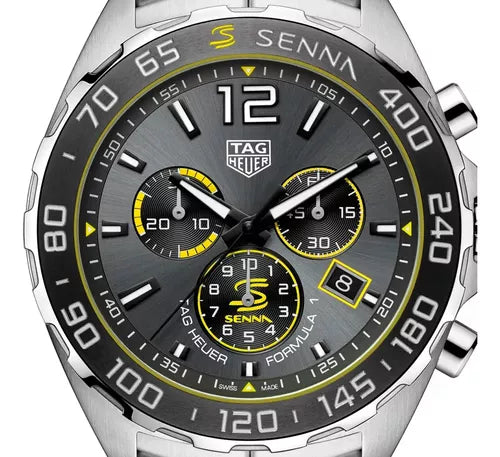 Tag Heuer Formula 1 Ayrton Senna Special Edition Grey Dial Silver Steel Strap Watch for Men - CAZ101AF.BA0637 Buy Now By Tag Heuer