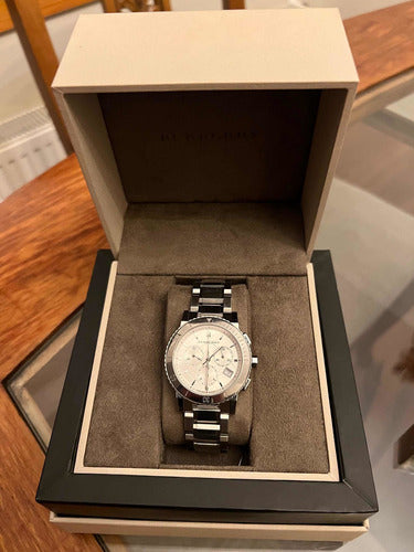 Burberry City Chronograph White Dial Silver Steel Strap Watch For Women - BU9700 Buy Now By Burberry